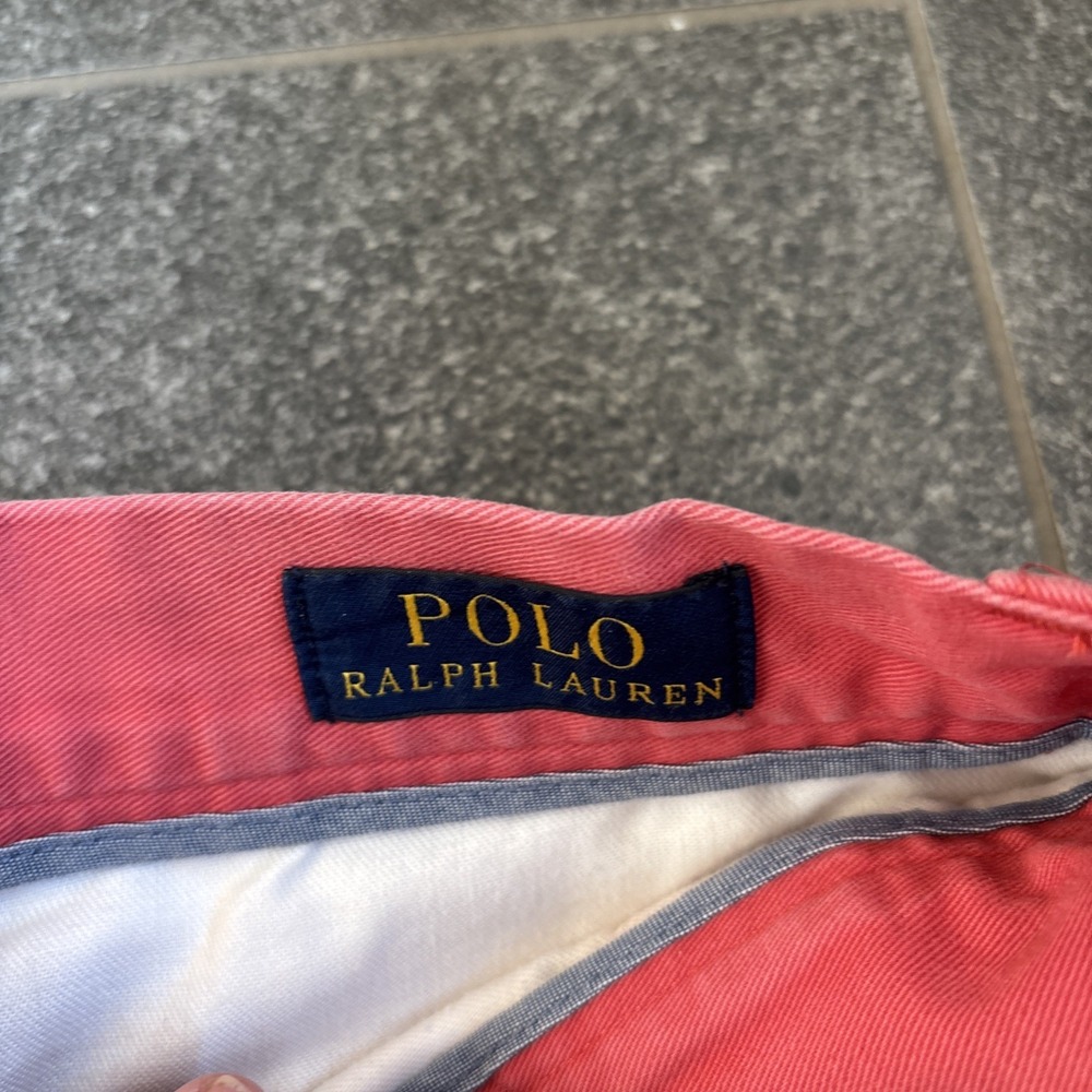 Polo Ralph Lauren Shorts Men 32 Pink Salmon Classic Fit 9 Inch Cotton Chino - Picture 2 of 11